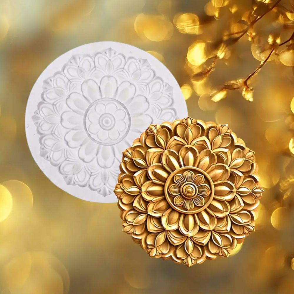 Round Floral Silicone Mold For - đánh giá và giá Silicone Epoxy Resin Molds Set