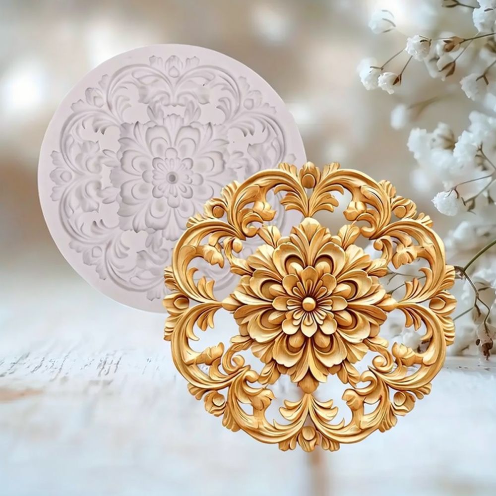Round Floral Silicone Mold For - đánh giá và giá Silicone Epoxy Resin Molds Set