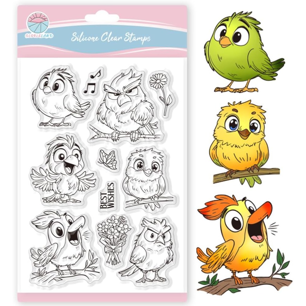Funny Bird Clear Stamps for Sc - đánh giá và giá Clear Silicone Stamps For Card Making