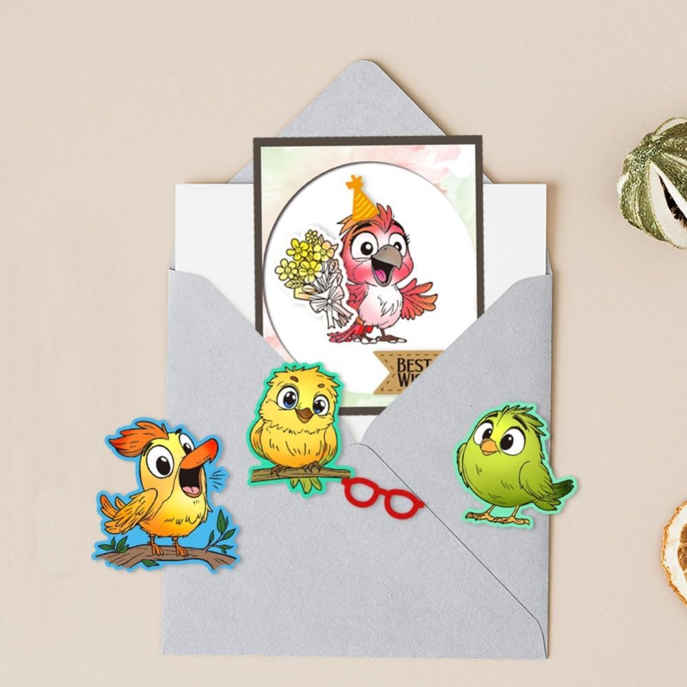 Funny Bird Clear Stamps for Sc - đánh giá và giá Clear Silicone Stamps For Card Making