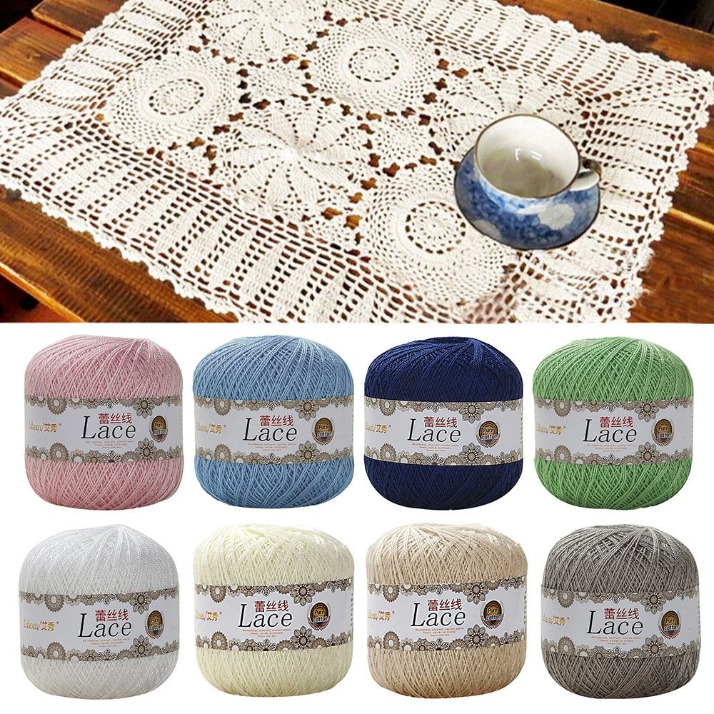 50g/Ball Soft Cotton Lace Yarn - đánh giá và giá Cotton Embroidery Thread Skeins