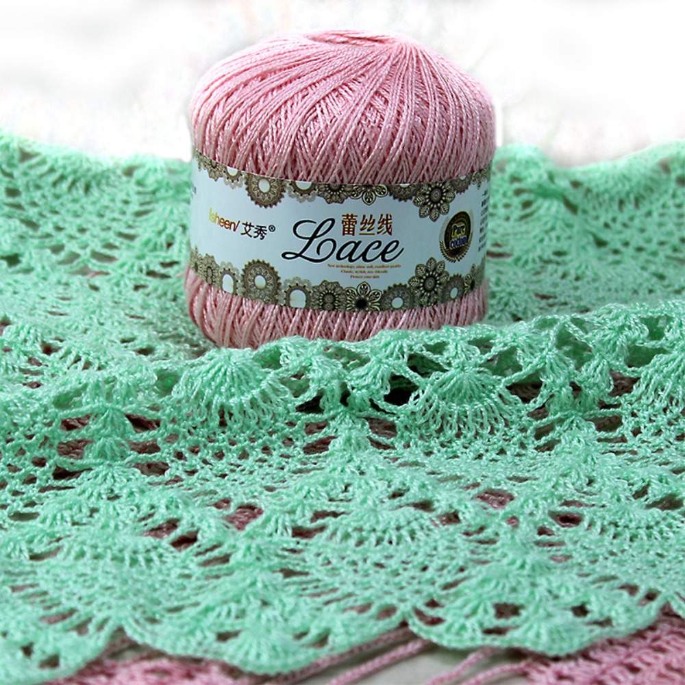 50g/Ball Soft Cotton Lace Yarn - đánh giá và giá Cotton Embroidery Thread Skeins