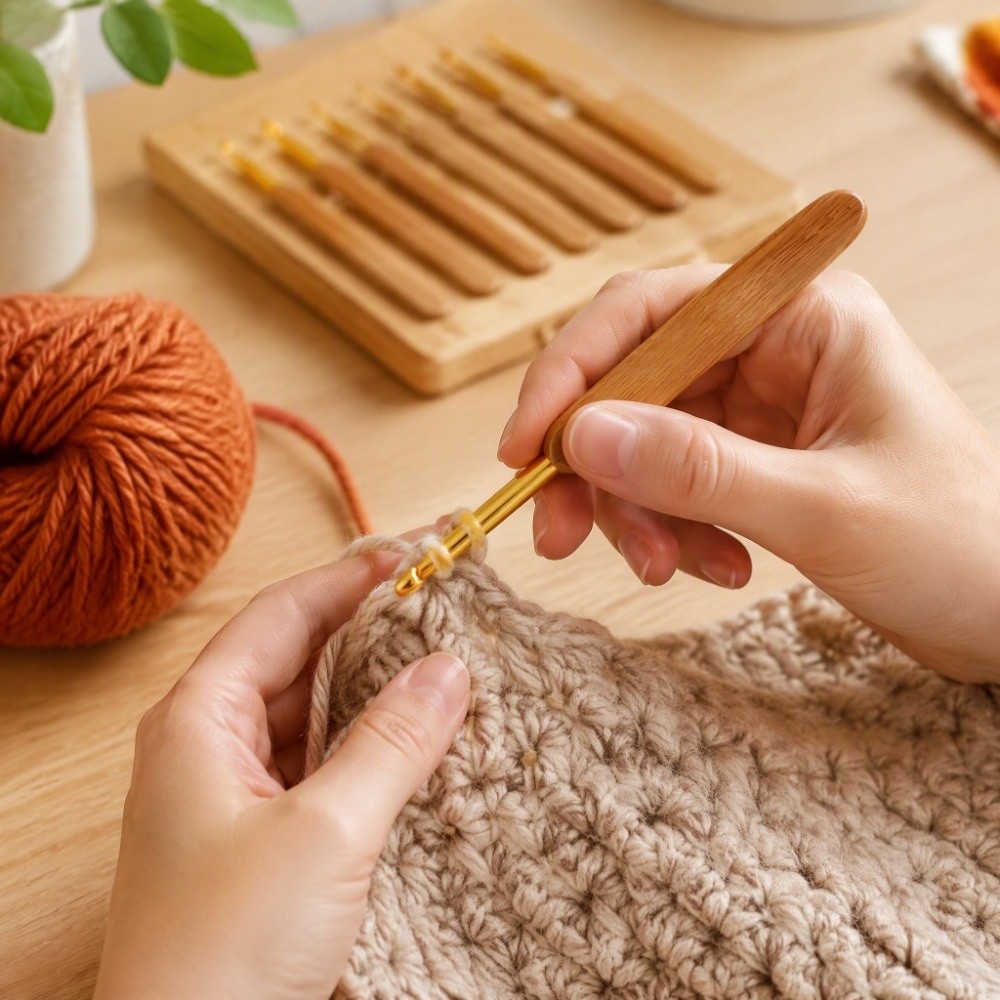 8pcs 2.5-6mm Sizes Crochet Hoo - đánh giá và giá Wooden Crochet Hooks Ergonomic Handle