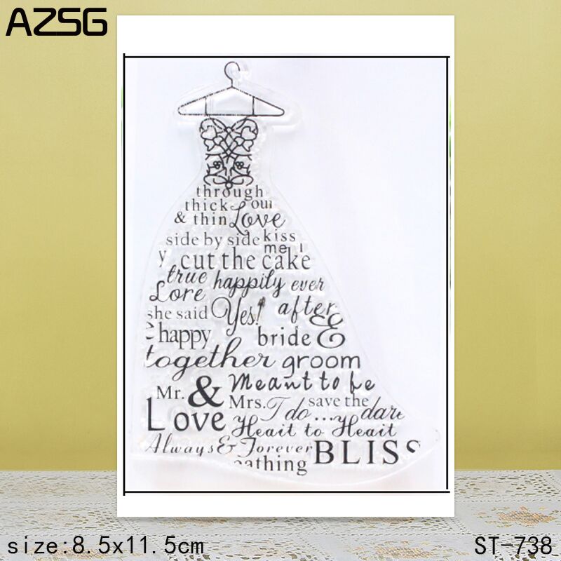AZSG áo Cưới Rõ Ràng Tem/Hải C - đánh giá và giá Clear Silicone Stamps For Card Making
