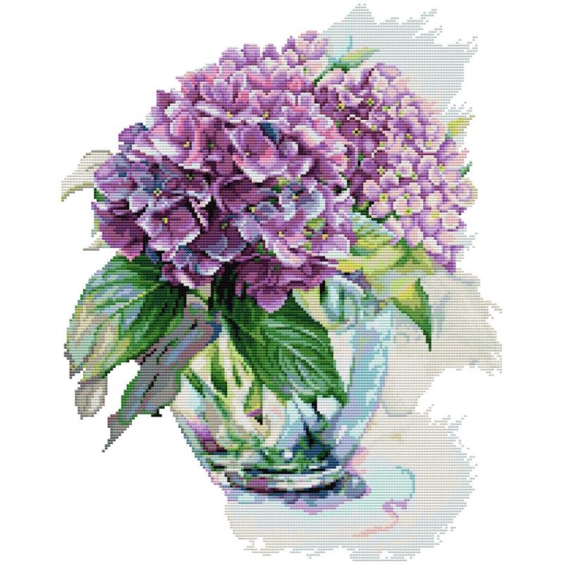 Hydrangea Flower Cross Stitch  - đánh giá và giá Cotton Embroidery Thread Skeins