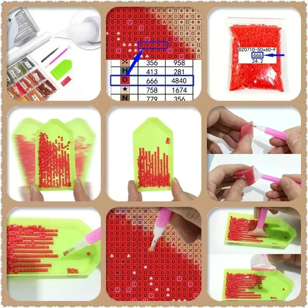 1PC frameless 5D Diamond Paint - đánh giá và giá Painting Supplies