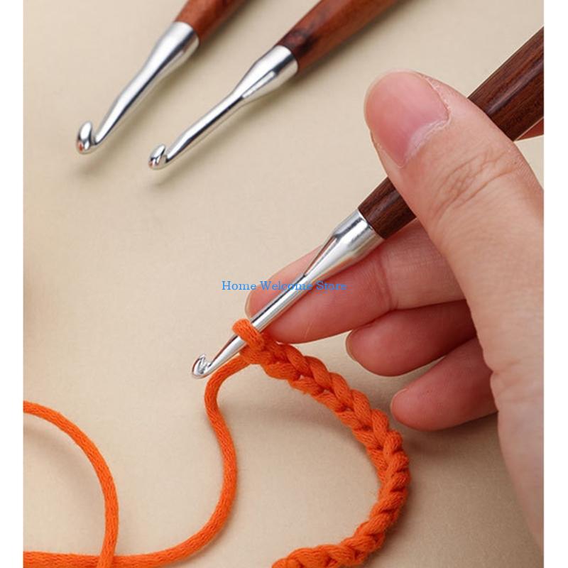 F68E 8 Cái Tay Cầm Bằng Gỗ Móc - đánh giá và giá Wooden Crochet Hooks Ergonomic Handle